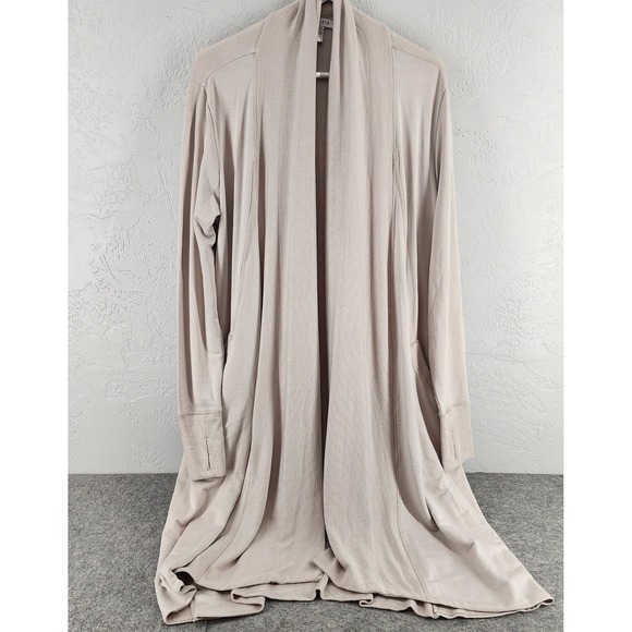 Athleta Sweaters - Athleta Pranayama Long Wrap Cardigan Beige Modal Yoga Athleisure Womens Medium